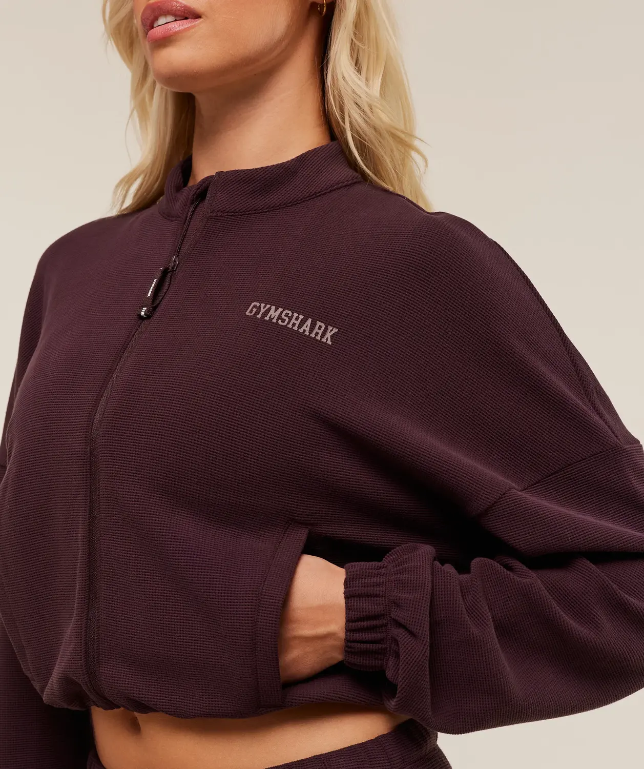 Waffle Midi Zip Up Jacket - Image 6