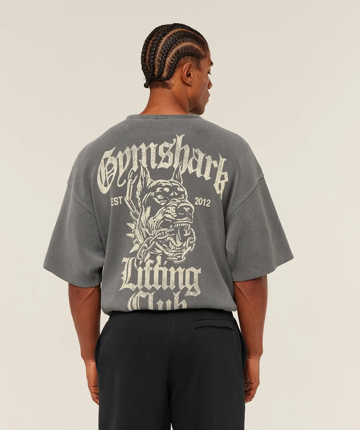 Heavyweight Textured Graphic T-Shirt Extreme Oversized Fit - Image 5