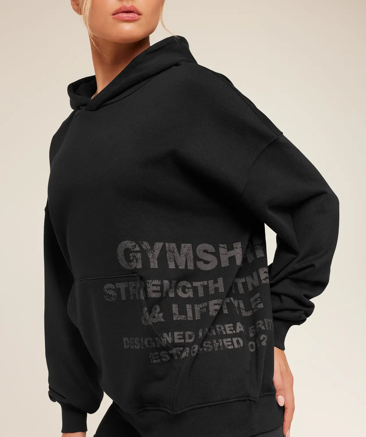 Stacked Graphic Hoodie Oversized Fit - Image 5