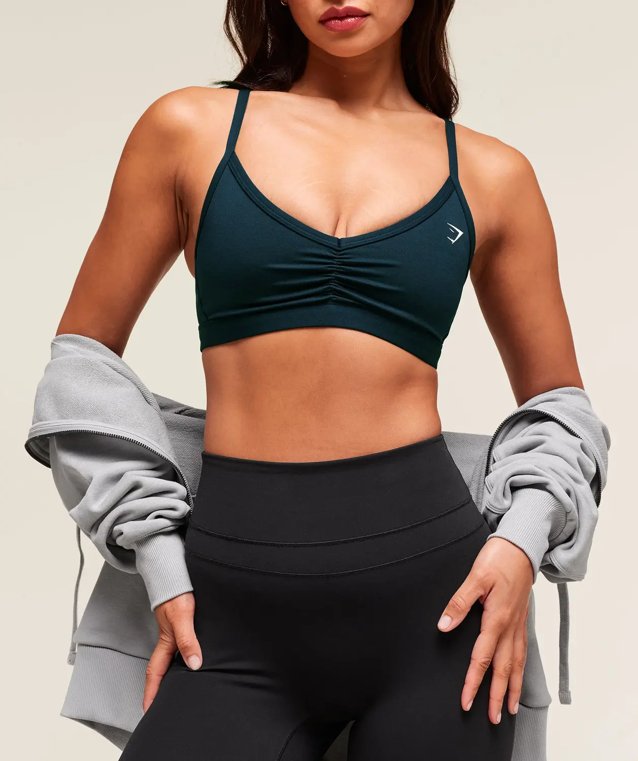 Ruched Strappy Sports Bra Light Support - Image 5