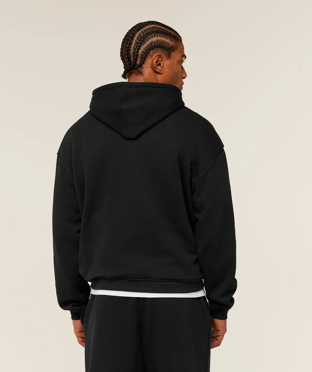 Fade Graphic Zip Through Hoodie Oversized Fit - Image 2