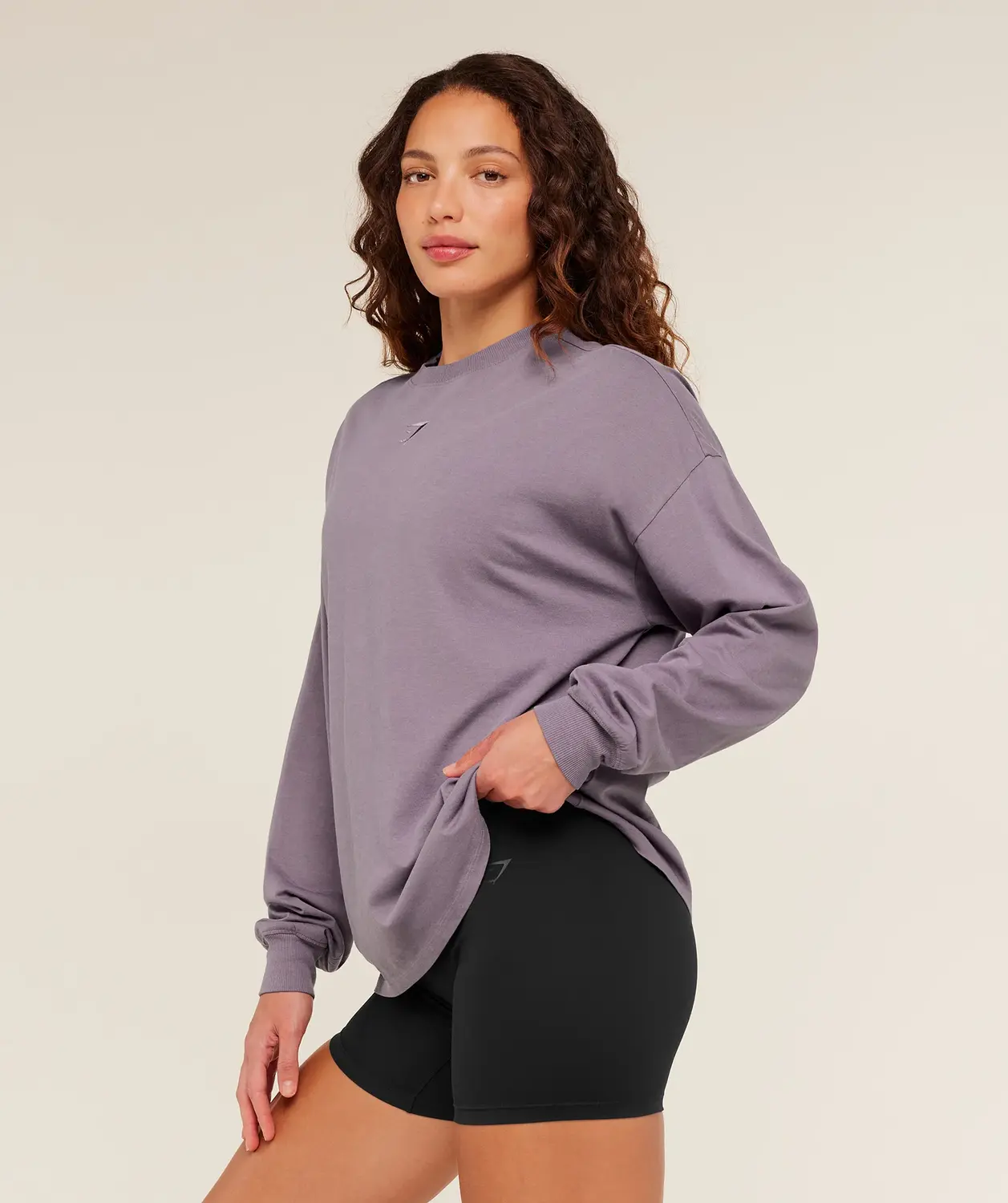Power Washed Long Sleeve Top Oversized Fit - Image 3