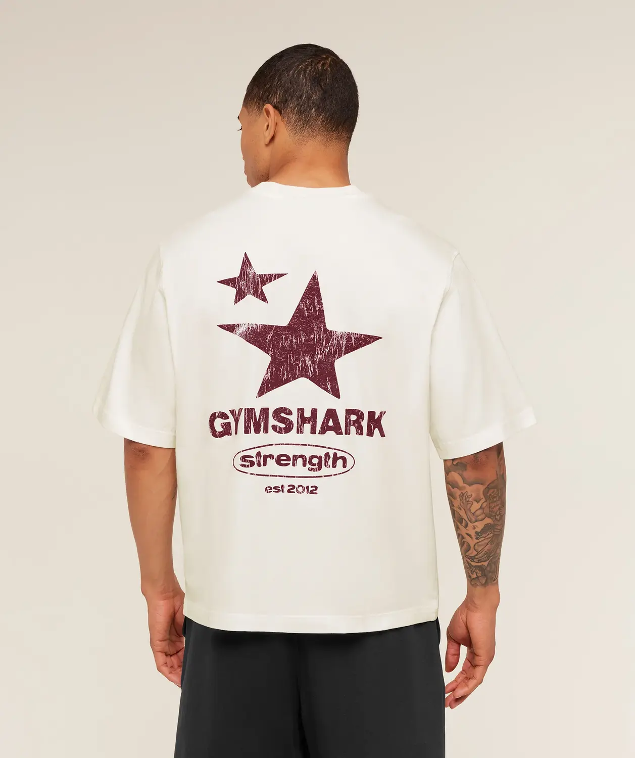 Strength Stars Washed Graphic T-Shirt Oversized Fit