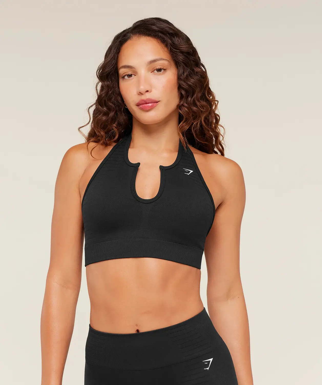 Steel Seamless Halter Neck Bra Light Support