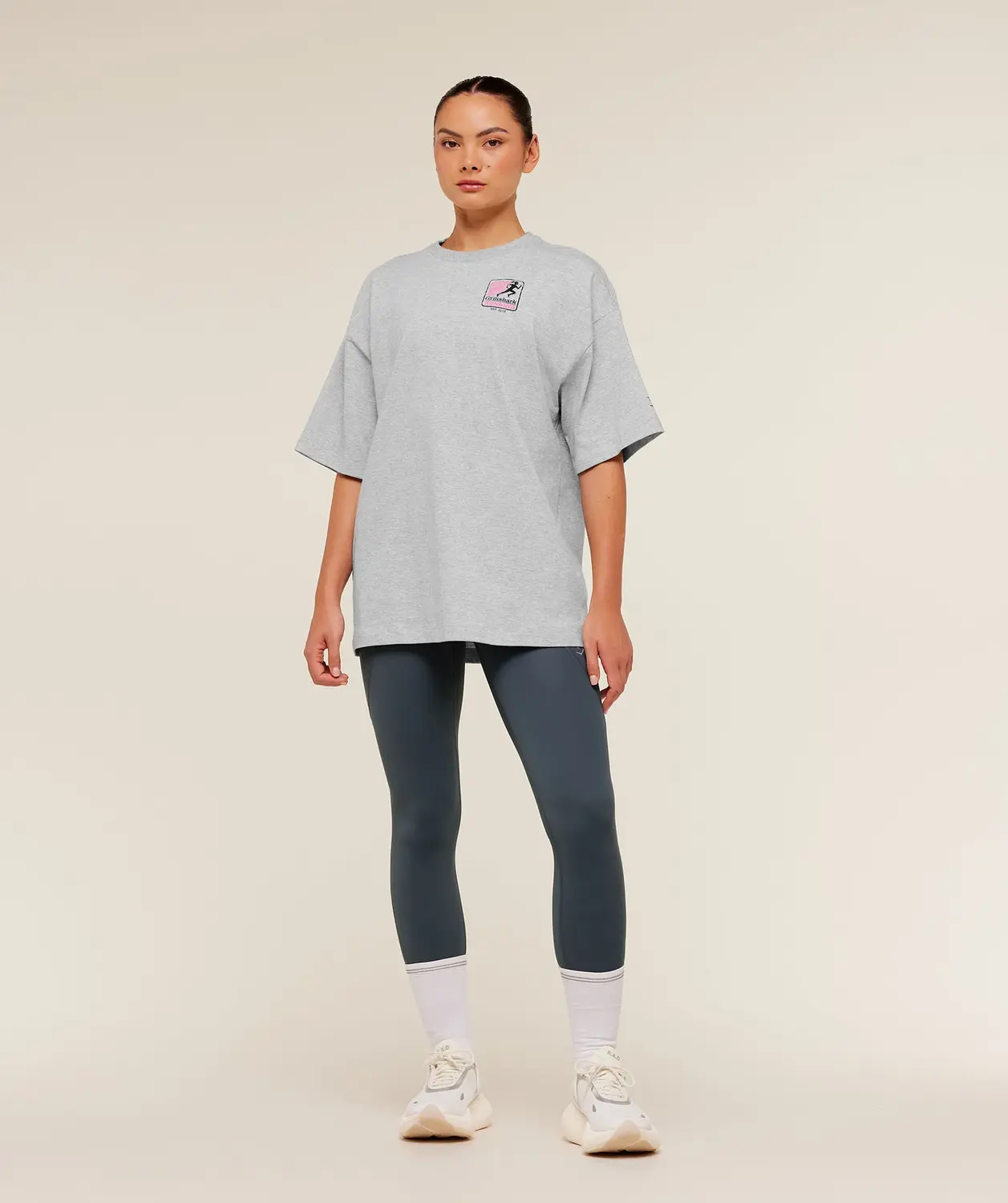 Run Club Graphic Short Sleeve T-Shirt Oversized Fit - Image 6