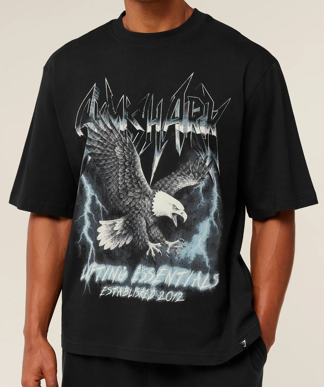 Eagle Band Style Graphic T-Shirt Oversized Fit - Image 4