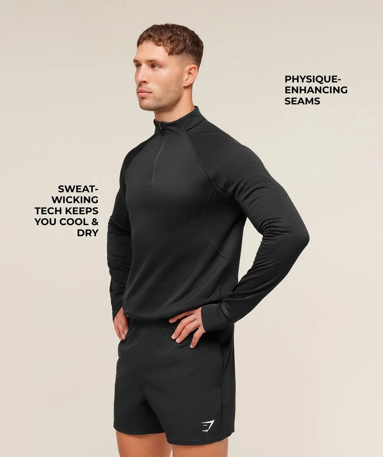 Running 1/4 Zip Slim Fit - Image 2