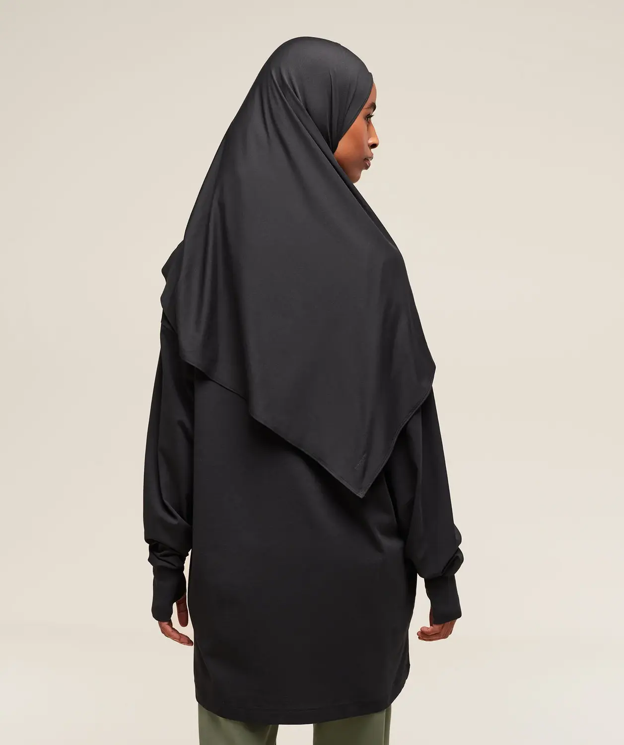 Covered Longline Cotton Long Sleeve Top Oversized Fit - Image 2