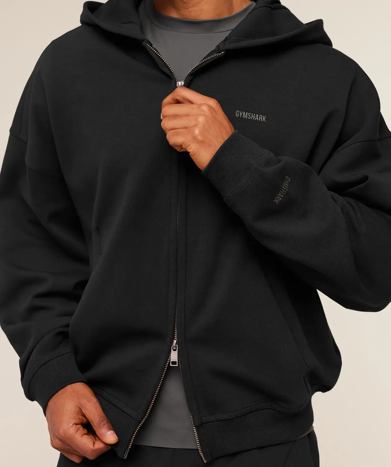 Evolve Lightweight Zip Through Hoodie Oversized Fit - Image 4