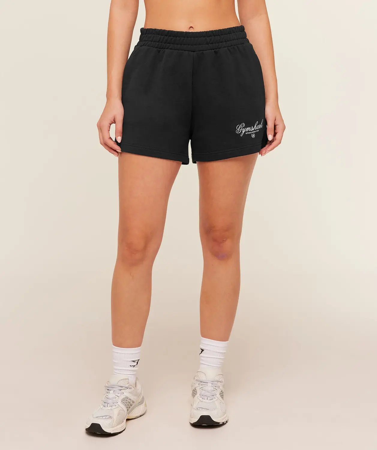 Script Embroidery Shorts Oversized Fit