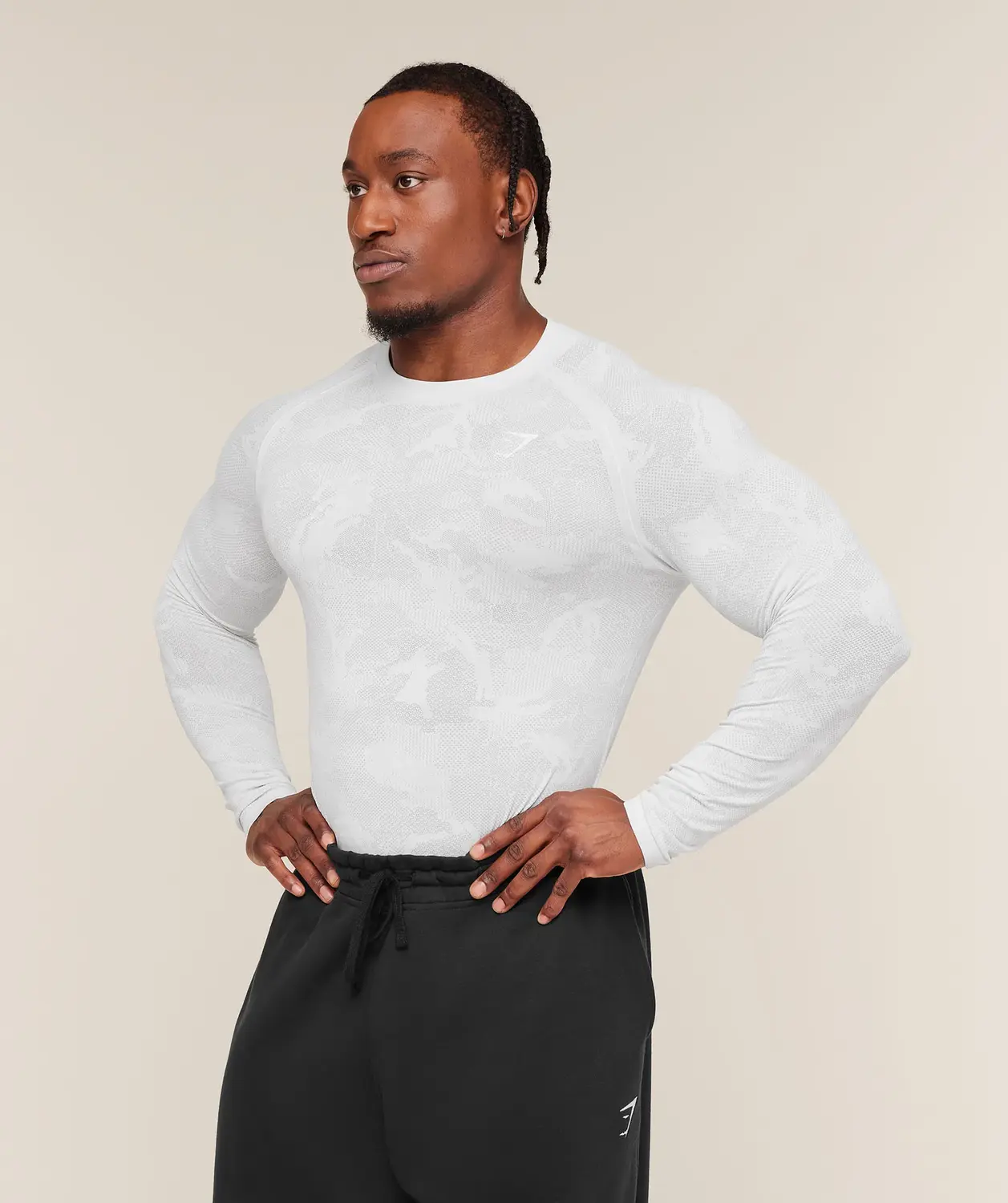 Geo Seamless Long Sleeve T-Shirt Slim Fit - Image 2