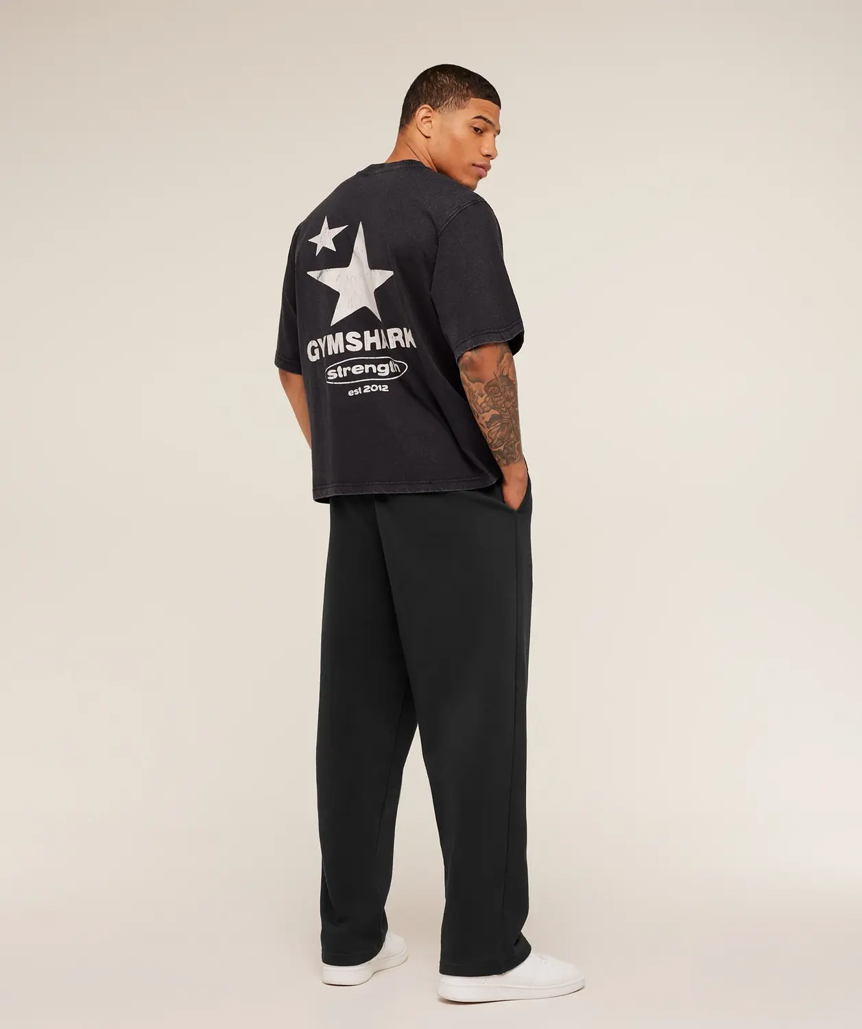 Strength Stars Washed Graphic T-Shirt Oversized Fit - Image 6