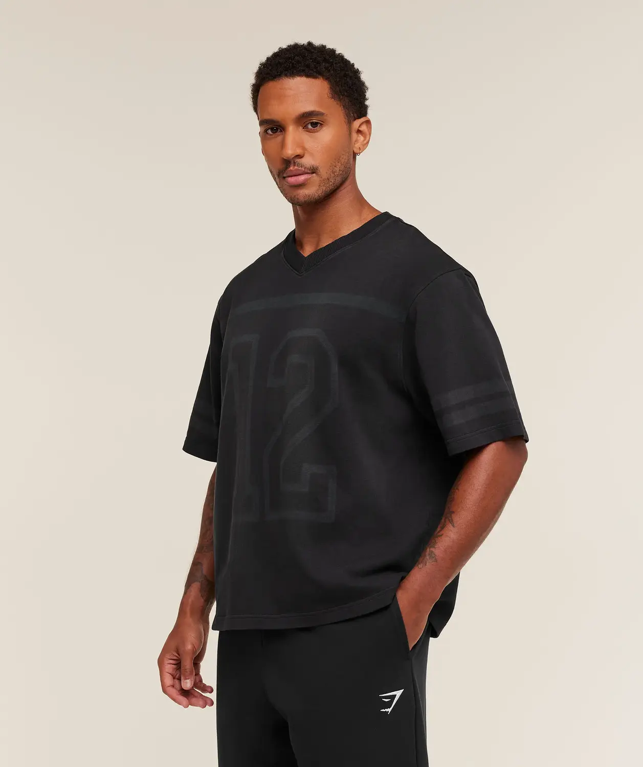 Collegiate Washed Jersey T-Shirt Oversized Fit - Image 4