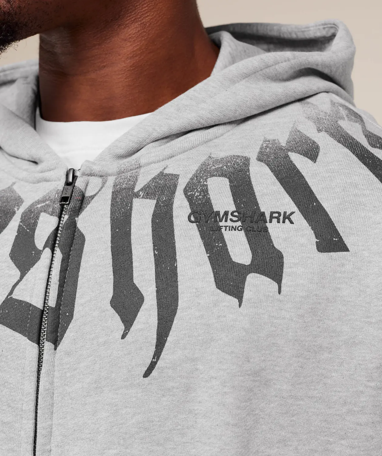 Fade Graphic Zip Up Hoodie Extreme Oversized Fit - Image 5