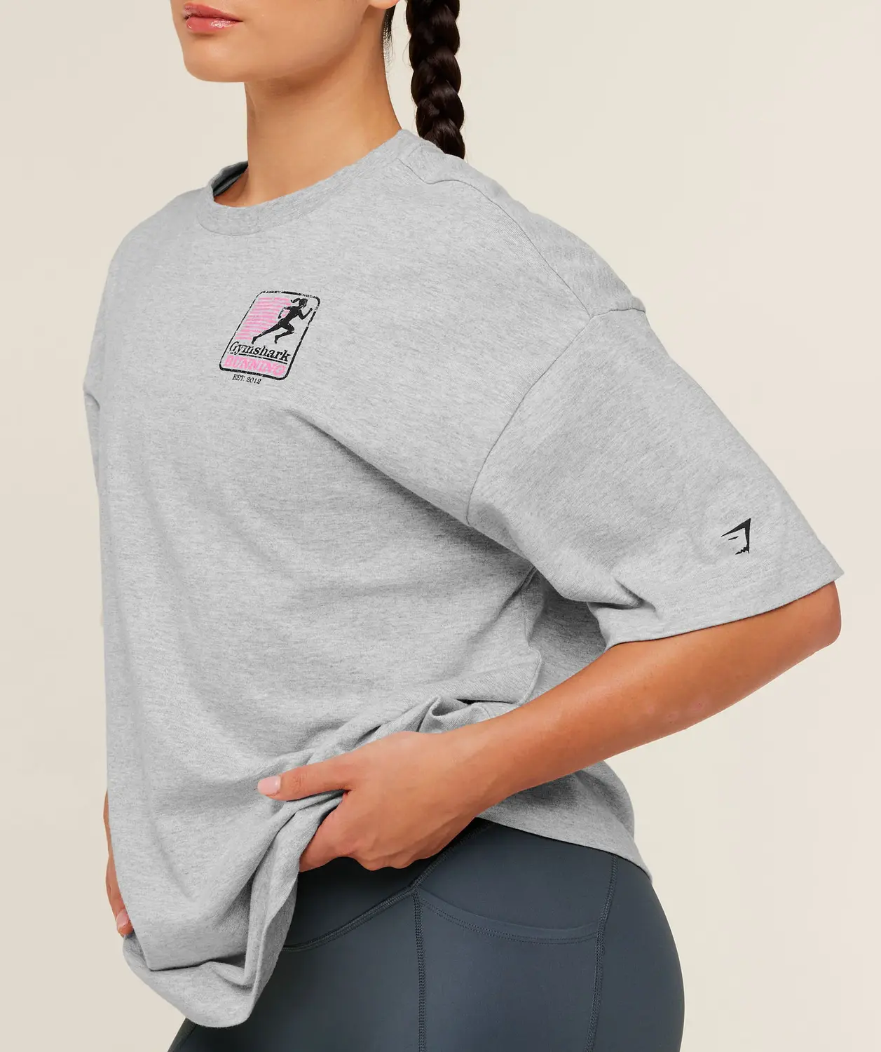 Run Club Graphic Short Sleeve T-Shirt Oversized Fit - Image 5