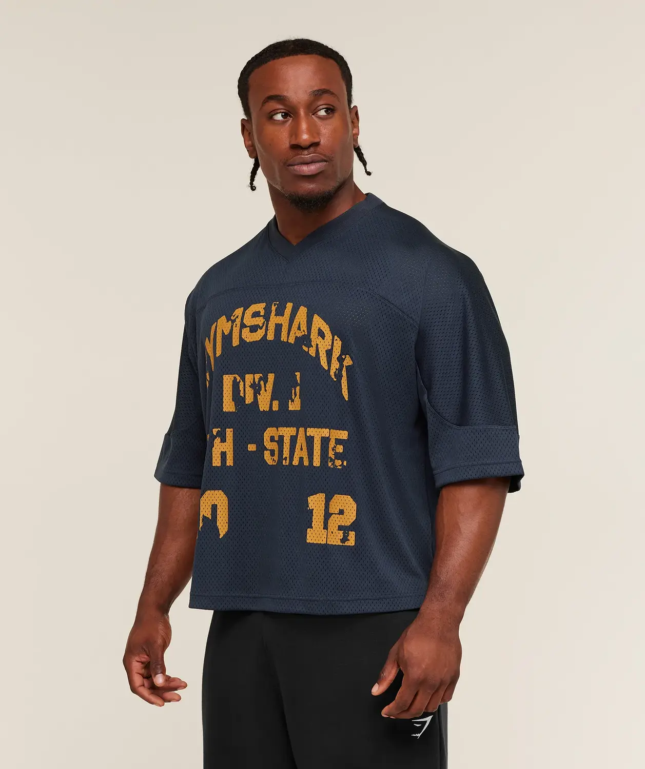 Graphic Mesh Oversized T-Shirt Oversized Fit - Image 4